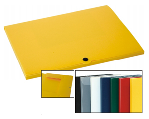 Mape ar spiedpogu A4, 1cm, PP, balta